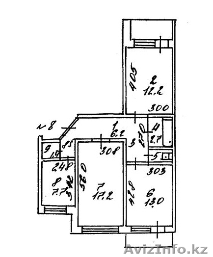 3-х комнатная квартира на 2 этаже - Изображение #1, Объявление #916165